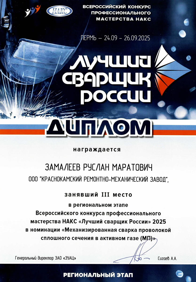 Диплом Всероссийского конкурса профессионального мастерства «Лучший по профессии»